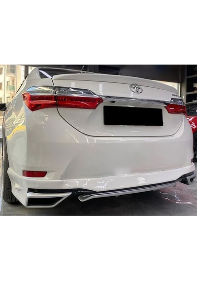Toyota Corolla Custom Arka Ek Plastik Siyah Difüzör 2013 2014 2015 2016 2017 Arka-difizör-bodykit-ek