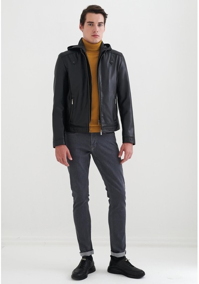 Pierre Cardin Erkek Suni Deri Mont 001