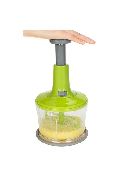 Thentech El İle Basmalı Rondo Taşınabilir Kamp Park Tatillerde Kullanılabilir Pratik El Rondosu El Blender Yeşil