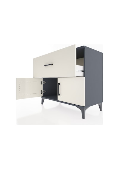 Hyperion Şifonyer Tek Çekmeceli 2 Kapaklı 88x44x80 Antrasit-aytaşı Antrasit Hyperion Şifonyer Tek Çekmeceli 2 Kapaklı 88x44x80 Antrasit-aytaşı Antrasit