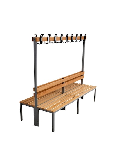 Ayakkabılıksız 6 Ayaklı Çift Taraflı Bank, 18 Kanca, 200x85x170 Cm, Spor Bankı