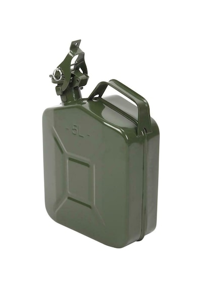 Askeri Tip Metal Benzin Yakıt Bidonu 5 Lt