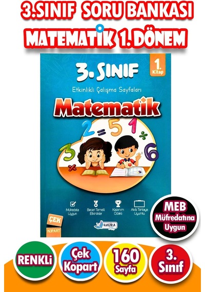 3.sınıf Matematik 1.dönem - Etkinlikli Çalışma Ve Soru Bankası Kitabı