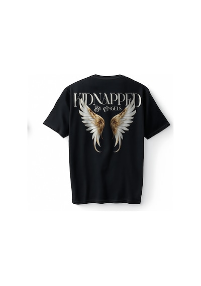 Bumeta Kidnapped By Angels Oversize Unisex Tişört T-shirt Siyah