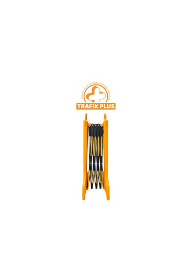 Trafik Plus Akordiyon Bariyer Sarı 255 X 95 Cm, Plastik Bariyer