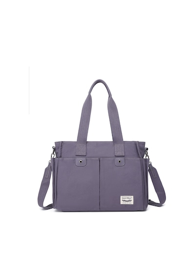 Smart Bags Füme/laci Günlük Boy İnce Ve Hafif Tasarım Kanvas Kumaş Kadın Omuz Çantası Lacivert
