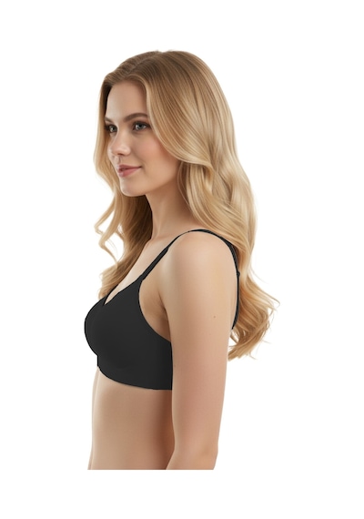 Cottonhill Seamless Bra - Soft Lazer Kesim Balensiz Ayarlanabilir Askılı Dikişsiz Kadın Sütyen 2'li Paket-2 Çok Renkli