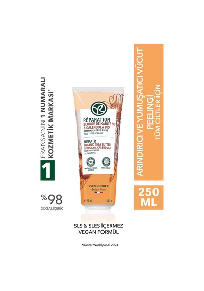 Yves Rocher Vücut Peelingi - Arındırıcı Ve Yumuşatıcı / Reparation 250 Ml
