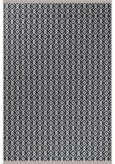 Arya Vl Çift Taraflı,katlanabilir,yıkanabilir,yüksek Kalite Pamuk Salon,oturma Odası,balkon Kilim Krem-antrasit2