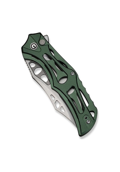 Civivi Biophase Flipper & Button Lock Knife Green Aluminum Handle Kamp Çakı Yeşil