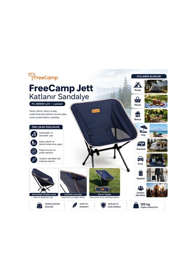 Freecamp Fc-205930-lcv Jett Katlanır Sandalye Lacivert Çok Renkli