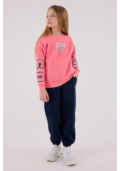 U.S. Polo Assn. U.s. Polo Assn Kız Çocuk Pembe Eşofman Takımı Us2314-c-v1 Pembe
