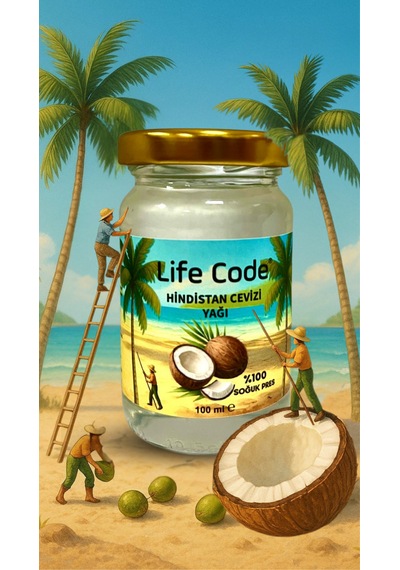 %100 Doğal Soğuk Sıkım Hindistan Cevizi Yağı Coconut Oil 100 ML
