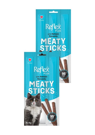 Meaty Sticks Somonlu Kedi Ödül Çubuğu 3x5gr İkili Paket