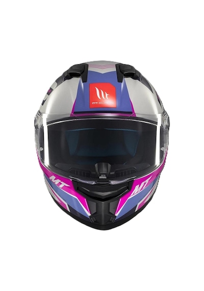 Mt Stinger 2 Tron C8 Kapalı Kask Siyah - Beyaz - Pembe