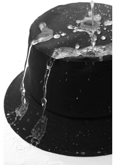Külah Yağmur Şapkası Balıkçı Safari Outdoor Bucket Hat Siyah-siyah Siyah
