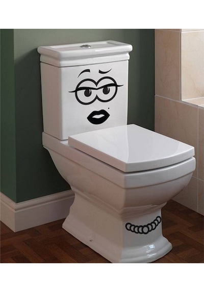 Wc Klozet için Kokoş Sticker Yapıştırma Model1