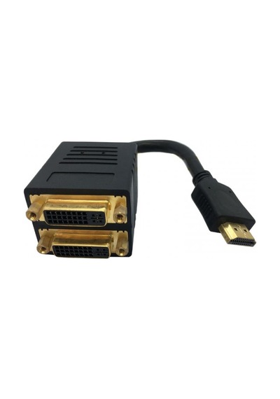 Hdmı Erkek To 2xdvı 24+5 Dişi Pasif Splitter Çevirici Kablo 20cm
