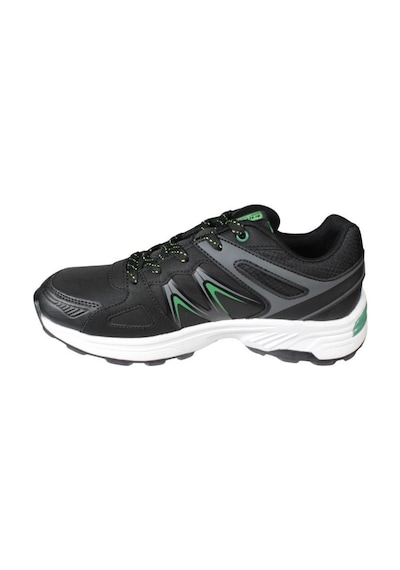 Kinetix Erkek Siyah Gri Cilt Kalın Taban Outdoor Spor Ayakkabı 001