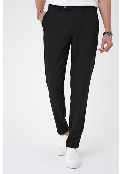 Efor Comfort Fit Beli Lastikli Siyah Jogger Pantolon P 1184 Siyah