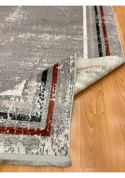 Labirent Desenli 200 X 300 Yün Halı Gri
