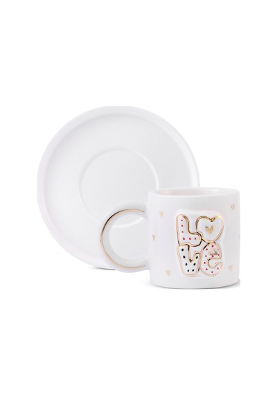 Canarels Love 2 Parça Tek Kişilik Kahve Fincan Takımı 90 Ml Çok Renkli