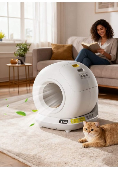 Destroyel 78 Litre Akıllı Otomatik Kedi Tuvaleti Wi-fi Kontrollü, 10 Sensörlü,