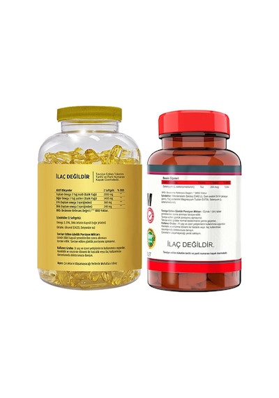 Flx Omega 3 Balık Yağı 90 Softgel & Nevfix Selenyum 200 Mcg 120