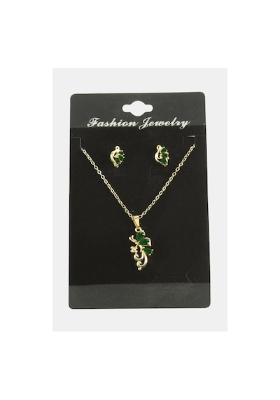 Yusufçuk Zirkon Taşlı Set Kolye Çok Renkli 54547980