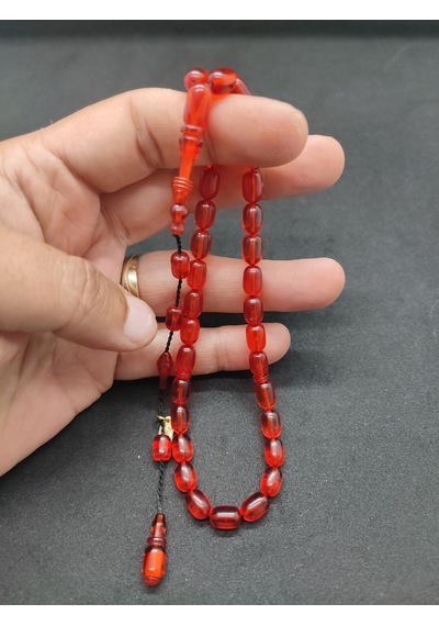 Başka Yerde Yok Furkan Gül Usta Eseri Halkalı İmame El Boy Yemen Zar Kehribar Sertifikalı 8329