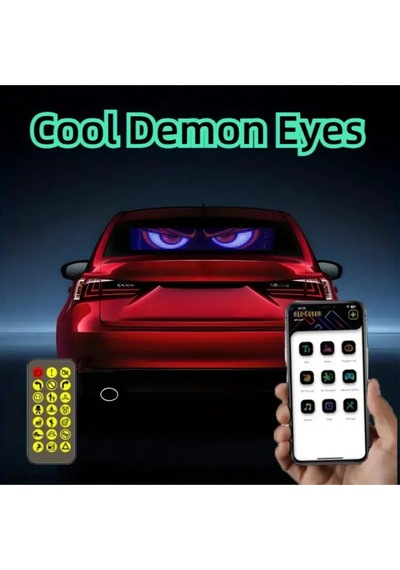 Led Matrix Uygulamalı Yazı Ve Emojili Mağaza,dogum Günü,yılbaşı Ve Araba İçin 176cm Yapışkanlı