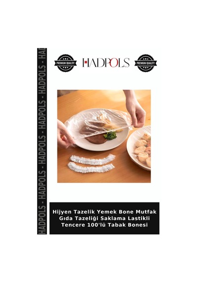 Hijyen Tazelik Yemek Bone Mutfak Gıda Tazeliği Saklama Lastikli Tencere 100'lü Tabak Bonesi Çok Renkli