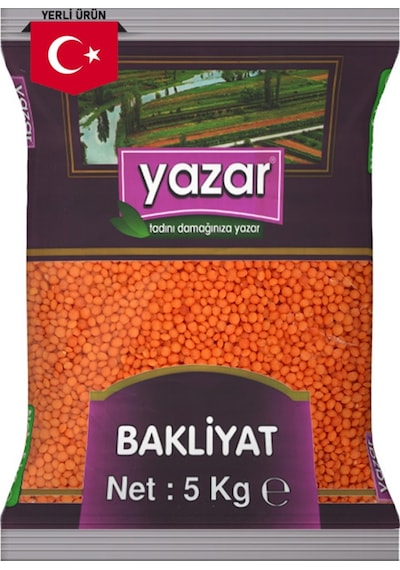 Yazar Yerli Kırmızı Mercimek 5 KG