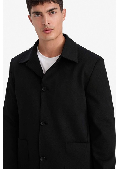 Defacto Regular Fit Polo Yaka Blazer Ceket G3832ax25wnbk27 Siyah-bk27