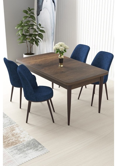Canisa Nil Serisi 70x110 Sabit Barok Ahşap Desen Masa Takımı Ve 4 Lacivert Sandalye Masa Barok Ahşap Desen Sandalyeler Lacivert Canisa Nil Serisi 70x110 Sabit Barok Ahşap Desen Masa Takımı Ve 4 Lacivert Sandalye Masa Barok Ahşap Desen Sandalyeler Lacivert