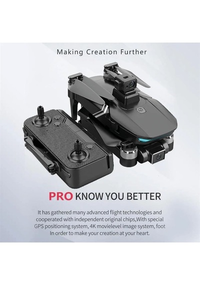 4k Hd Kameralı Engellerden Kaçınma, Takip Sensörlü 5g Wifi Kumandalı Fpv Pro Drone