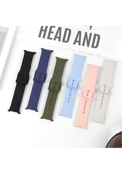 Samsung Galaxy Watch 8 44mm 40mm İle Uyumlu Metal Tokalı Purelux Soft Silikon Kordon