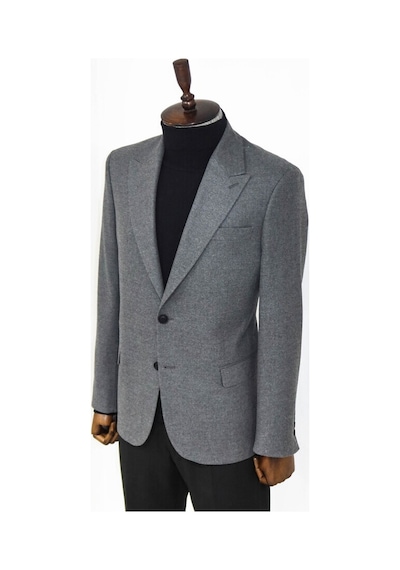 Wessi Desensiz Slim Fit Spor Gri Erkek Ceket 001