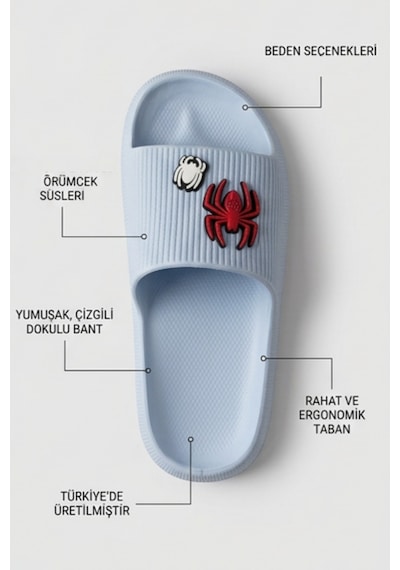Hero-clog Macera Serisi - Gri Maske Figürlü Erkek Çocuk - Bebek Terlik : Ultra Hafif, Anatomik İ...