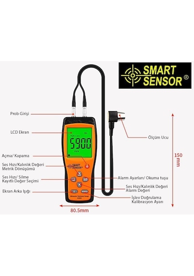 Smart Sensor As 860 ULTrasonik Kalınlık Ölçer