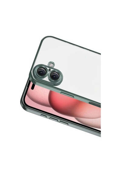 Durukar Apple, Uyumlu iPhone 17 Lensli Silikon - Yeşil