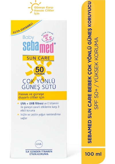 Baby SPF 50 UVA - UVB Filtresi E Vitamini Etkili Çok Yönlü Çocuk Güneş Koruyucu 100ml-Ayna Hediyeli
