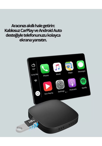 Hepsi Çift Bant Wifi Android Auto Kablosuz Bağlantı Cihazı Yeni Nesil Najmaddin