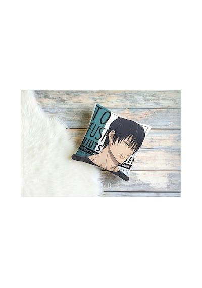 Toji Fushiguro Desenli Kare Yastık Kılıfı Çok Renkli