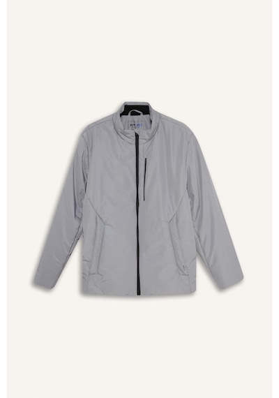 Defacto Defactofit Su İtici Slim Fit Dar Kesim Fermuarlı Su Geçirmez Mont E9484ax25wngr487 Gri
