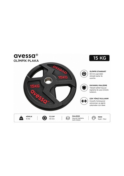 Premium Vücut Fiziksel Aktif Op-15 Olimpik Plaka 15 Kg