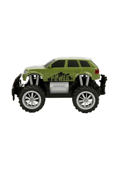 1:18 Uzaktan Kumandalı Jumbo Wheels Usb Şarjlı Araba - Yeşil Jeep 27752 Çok Renkli
