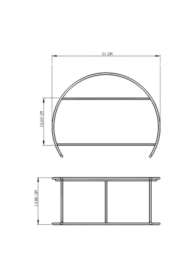 Edora Home Gümüş Ikili Büyük Boy Metal Sunumluk/ Siyah Pleksi Pasta Servis Seti - Paslanmaz