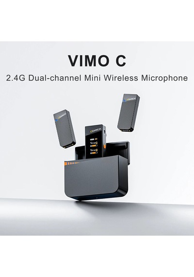 C2 Kablosuz Yaka Mikrofonu 2.4g Gürültü Önleme Canlı Yayın Kamera Akıllı Telefon Pc İçin Uyumlu