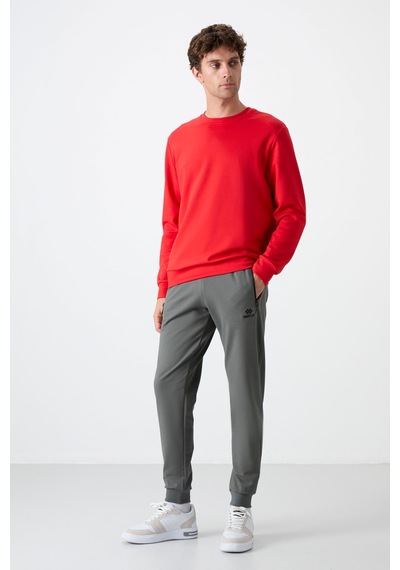 Tommy Life Haki Fermuar Cepli Standart Kalıp Jogger Erkek Eşofman Alt - 84587 Haki